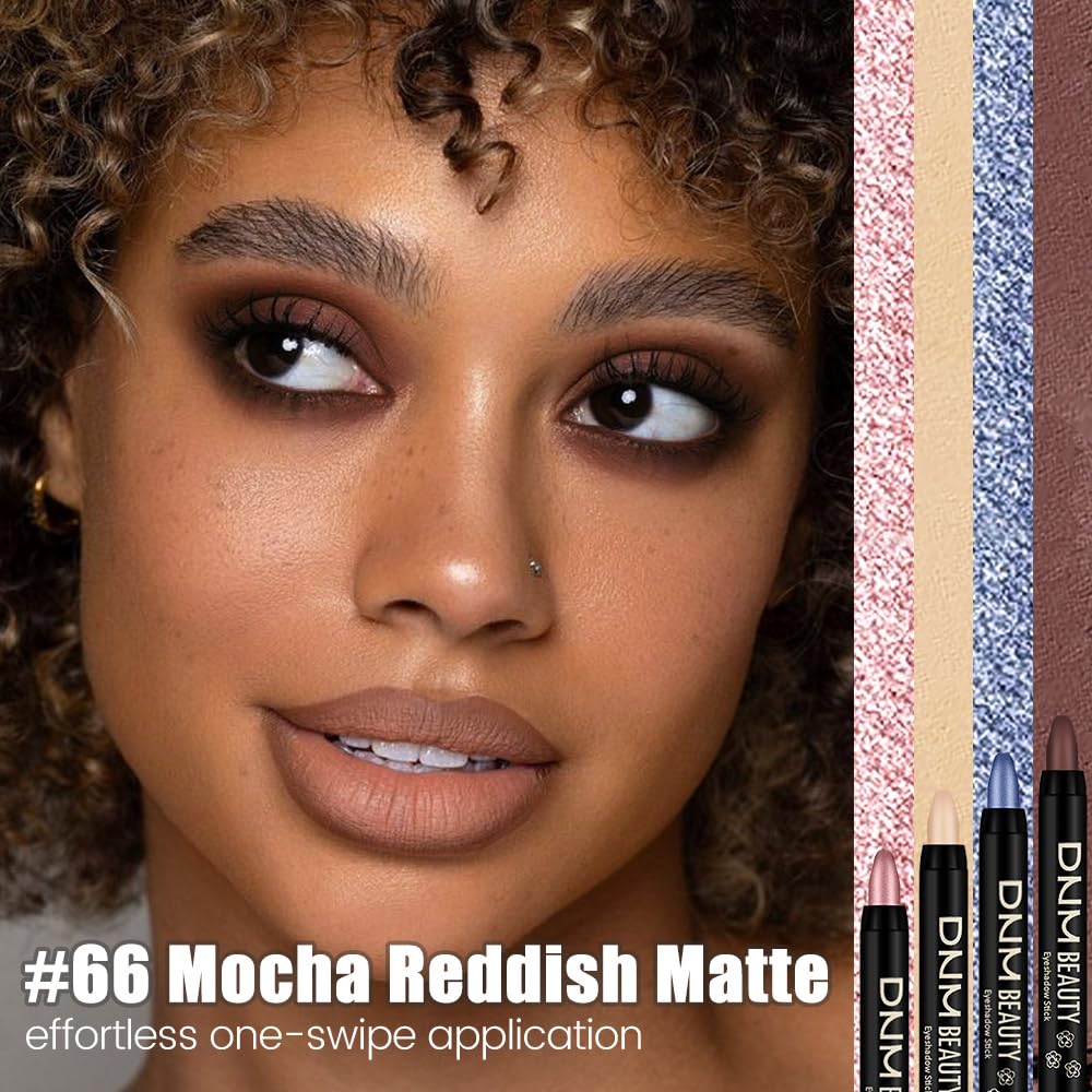 Kaely Cream Eye Shadow Sticks, Mocha Reddish Matte Eyeliner Pencil Eyeshadow Palette Makeup, Eye