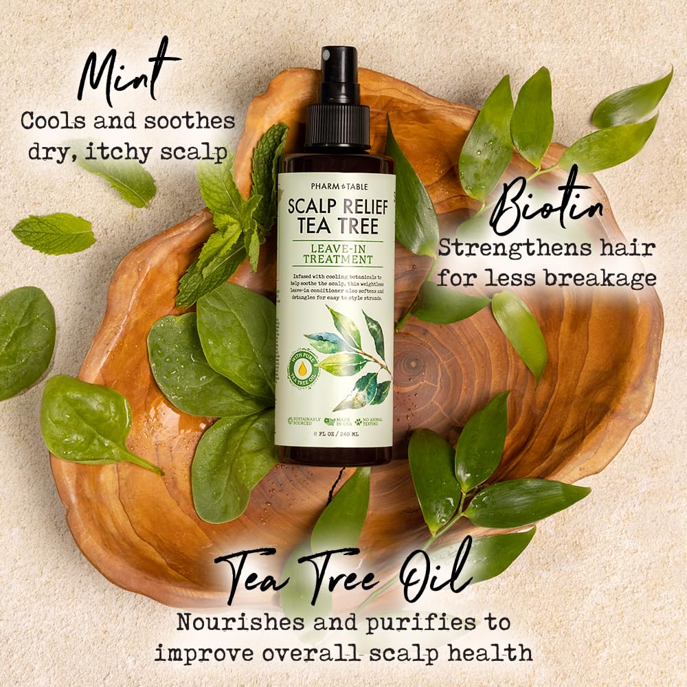 Leave In Conditioner Spray - Tee Trea Scalp Treatment - Anti-Dandruff and Dry & Itchy Scalp