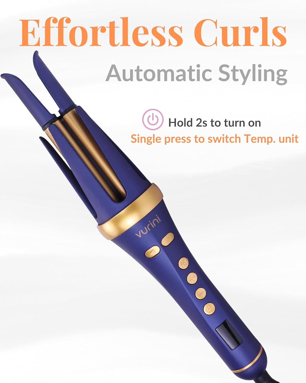 Automatic Curling Iron - 1.25" Rotating Curling Wand with 7 Temp. & 5 Timers Setting for Different