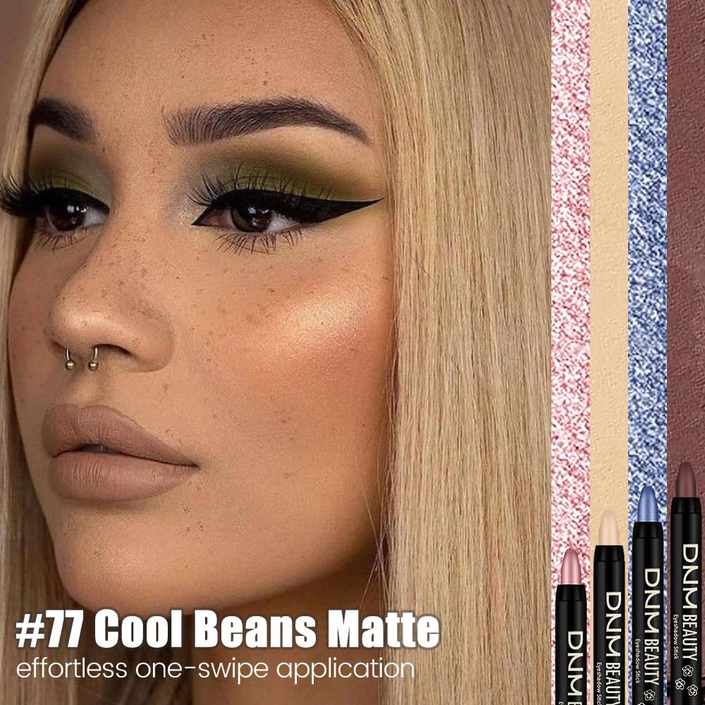 Kaely Cream Eye Shadow Sticks, Cool Beans Matte Eyeliner Pencil Eyeshadow Palette Makeup, Eye
