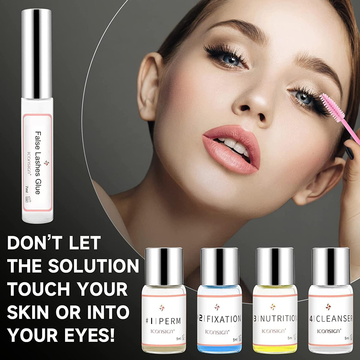 Lash Lift Kit, Eyelash Perm Kit, Professional Eyelash Curling Lash Extension Set, Glue Upgraded