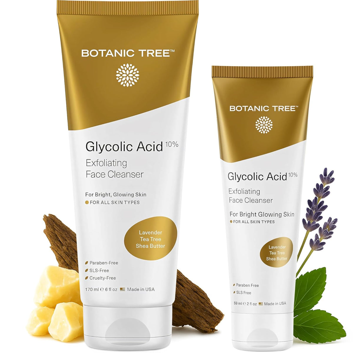 Glycolic Acid Face Wash, Exfoliating Facial Cleanser For Facial Skin Care, Acne Treatment Face