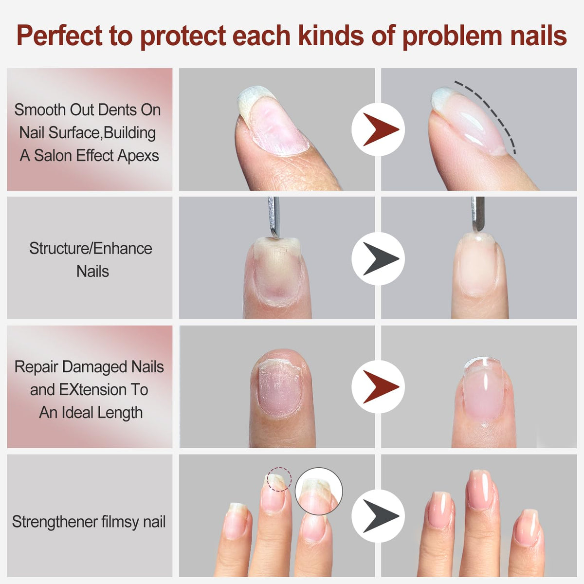 FZANEST Rubber Base Gel For Nails Builder Nail Sheer Jelly Cream White Color Elastic Rubber Base