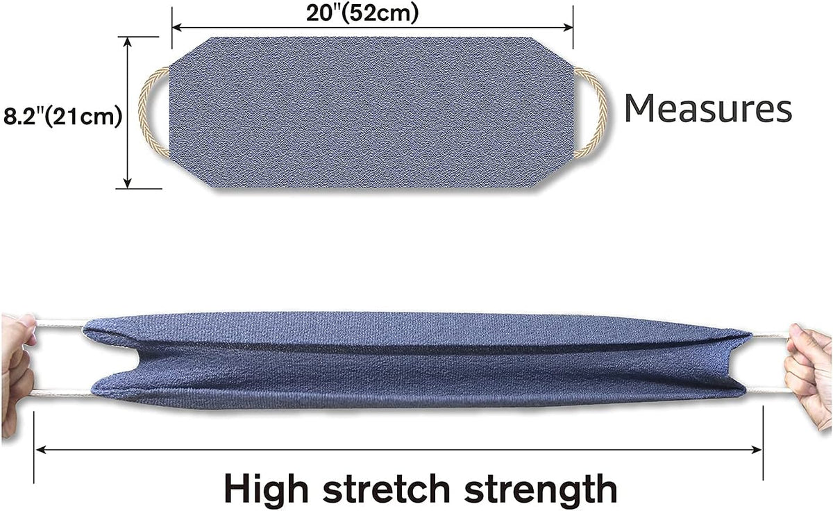 Evridwear Exfoliating Back Scrubber with Handles Two Sides for Body Shower Deep Cleans Skin