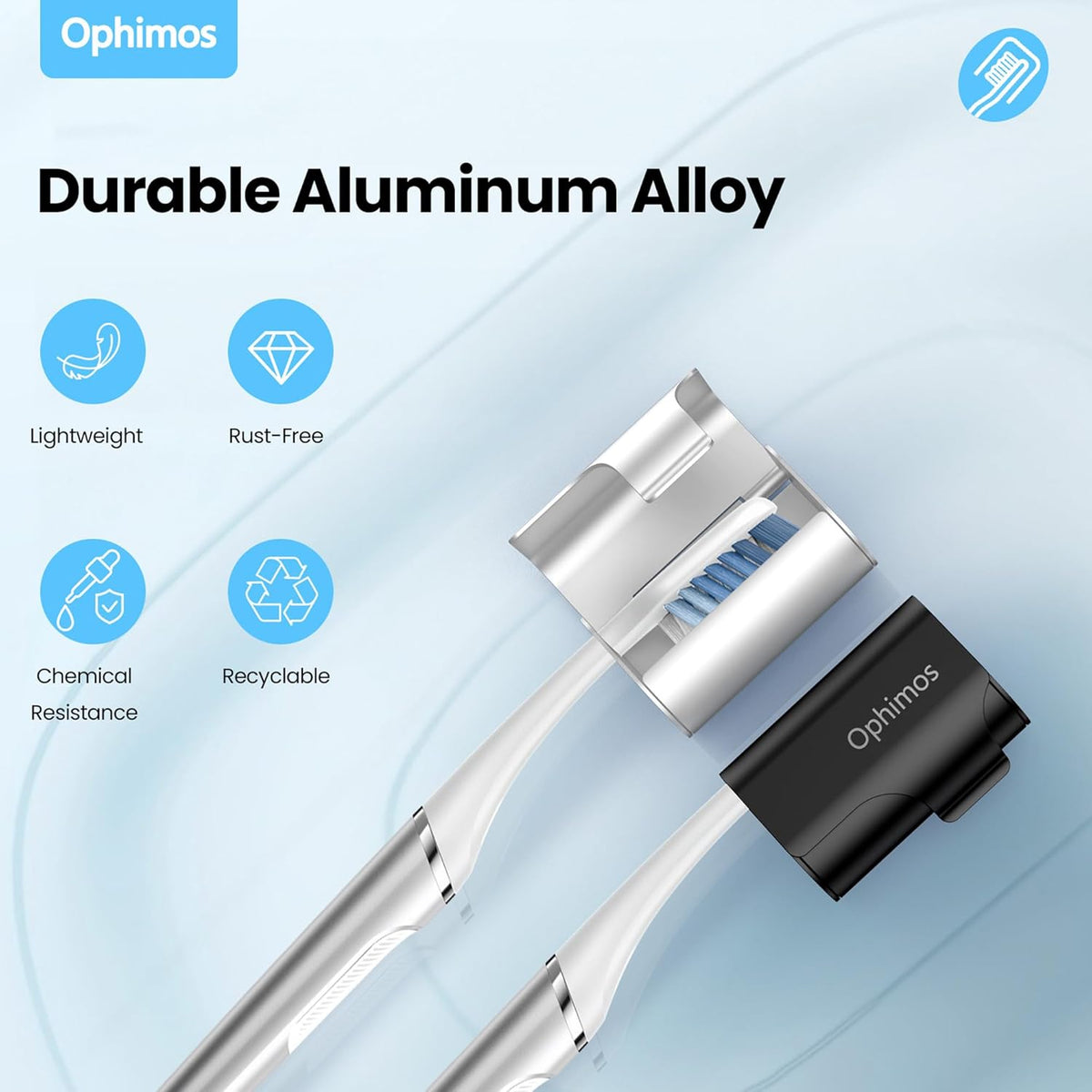 Aluminum Alloy Toothbrush Head Cover/Cap/Protector Case,Travel Toothbrush Covers Long-lasting