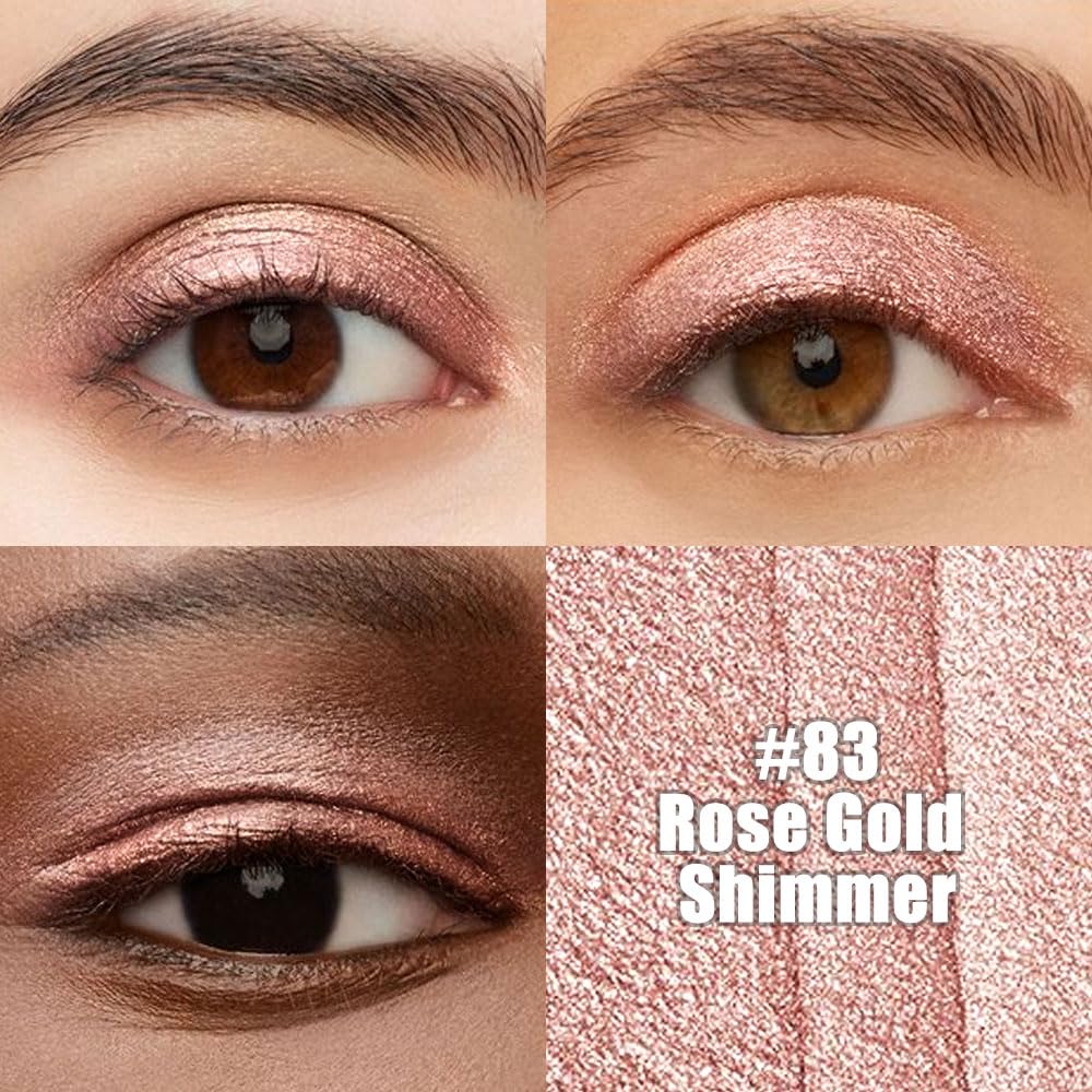 Kaely Cream Eye Shadow Sticks, Rose Gold Shimmer Eyeliner Pencil Eyeshadow Palette Makeup, Eye