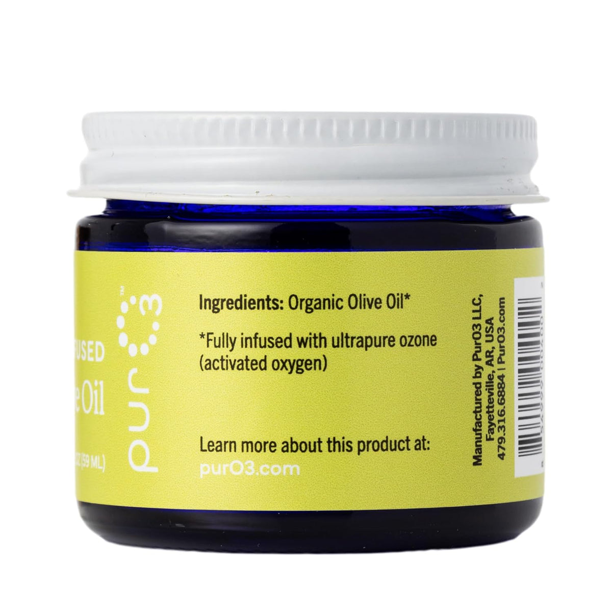 PurO3 Ozonated Olive Oil – Pure, Natural, Organic Skincare for Face & Body – Oxygenated Healing