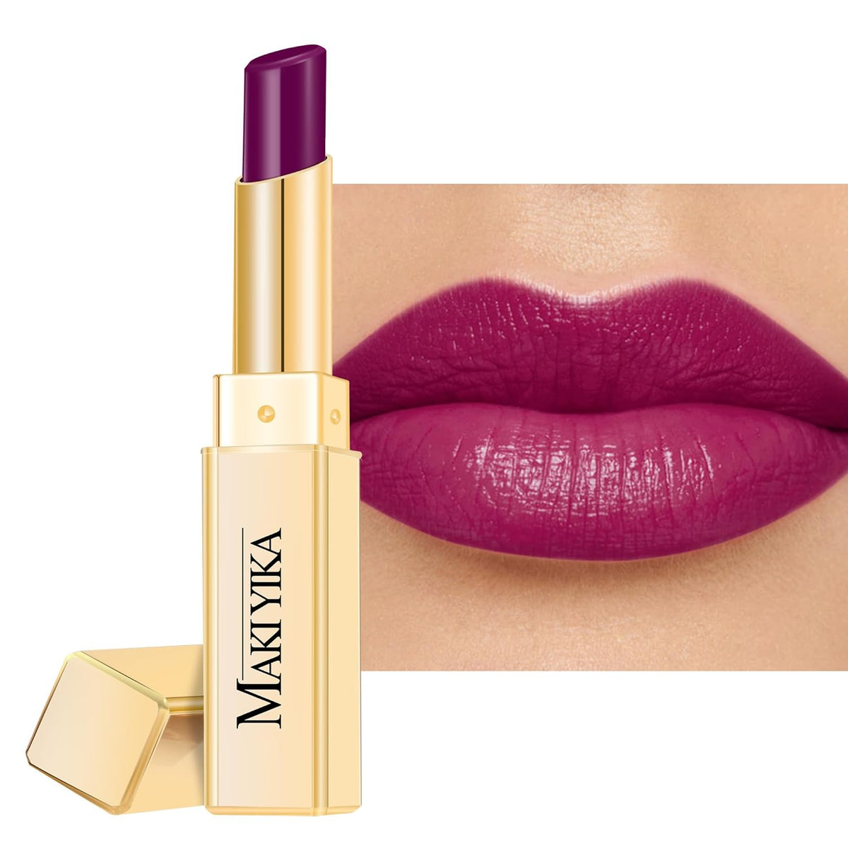 MAKI YIKA Moisture Purple Lipstick for Women Hydrate Lip Gloss for Dry Cracked Lips Weightless
