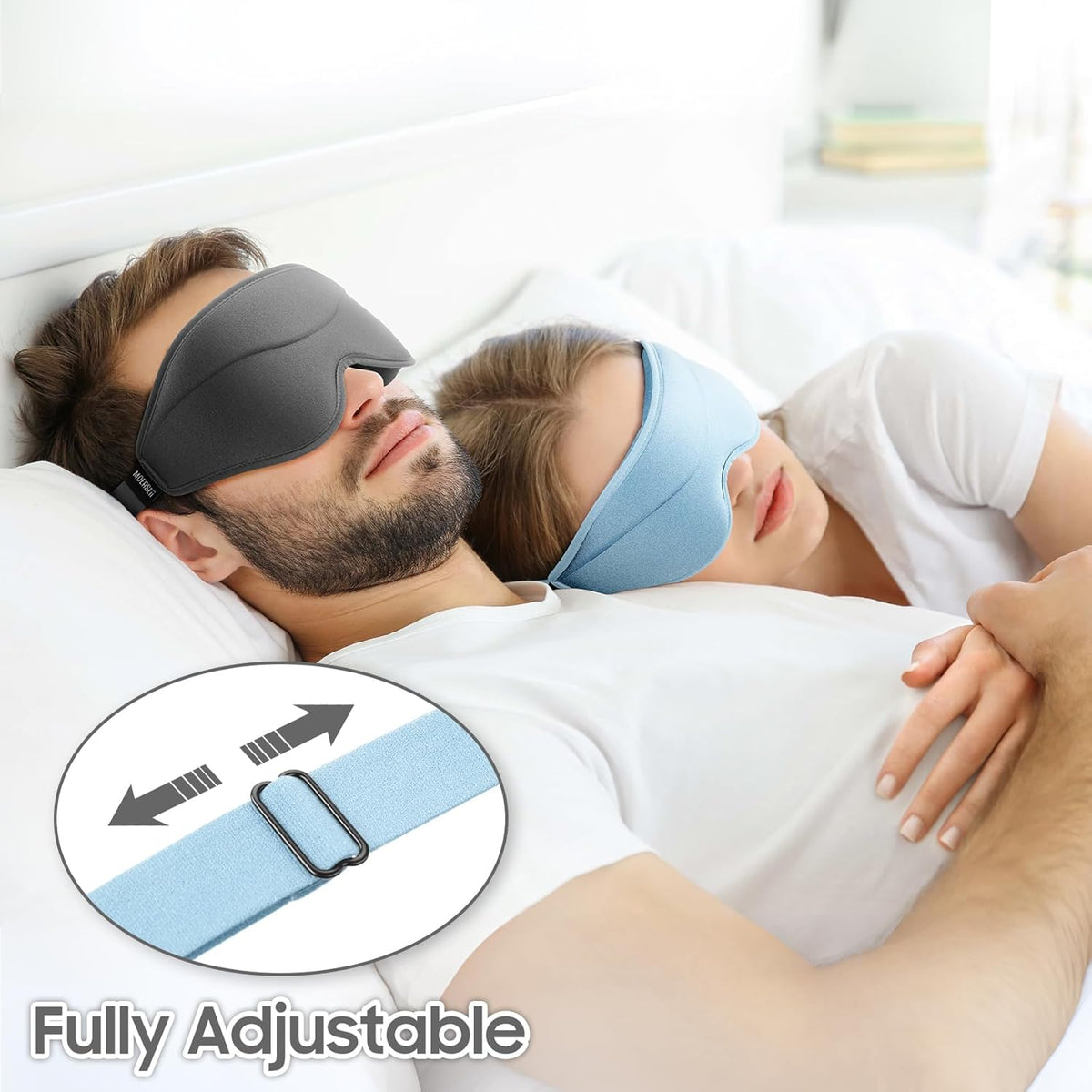Sleep Mask - Total Blackout 3D Sleeping Mask, Super Lightweight & Silky Soft Eye Mask for Sleeping