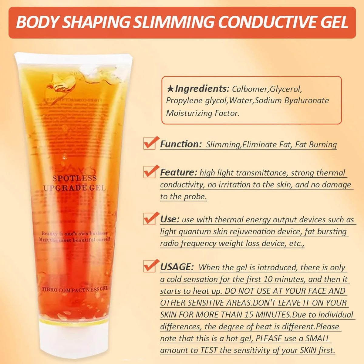 3PCS Conductive Gel, Lifting Slimming Cooling Gel, Suitable for Various Beauty Salon Equipment