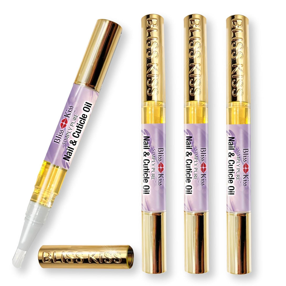 Bliss Kiss | 4 Lavender Vanilla | Oil Cuticle Pen w/Vitamin E & Jojoba⏤Nail Strengthener Nail