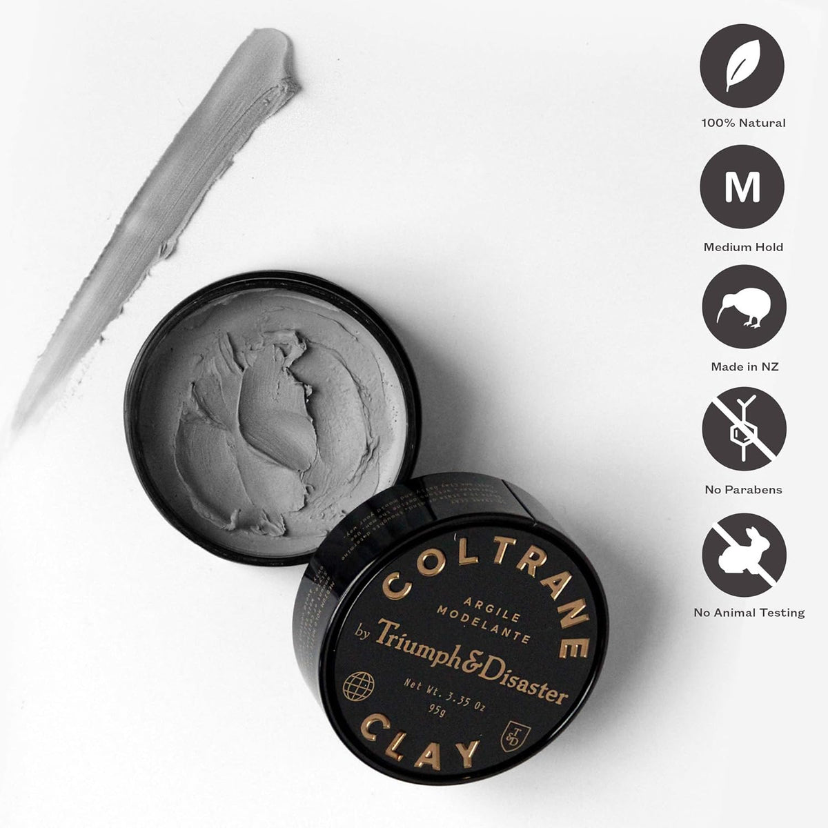 TRIUMPH & DISASTER Coltrane Hair Clay Pomade – Medium Hold, Matte Finish Styling Paste for Men and