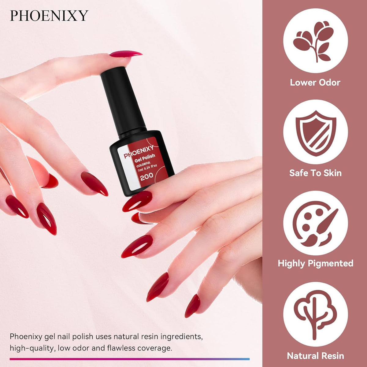 phoenixy Gel Nail Polish 25+5 PCS Gel Nail Polish Kit with Base Coat Glossy Matte Gold Glitter and