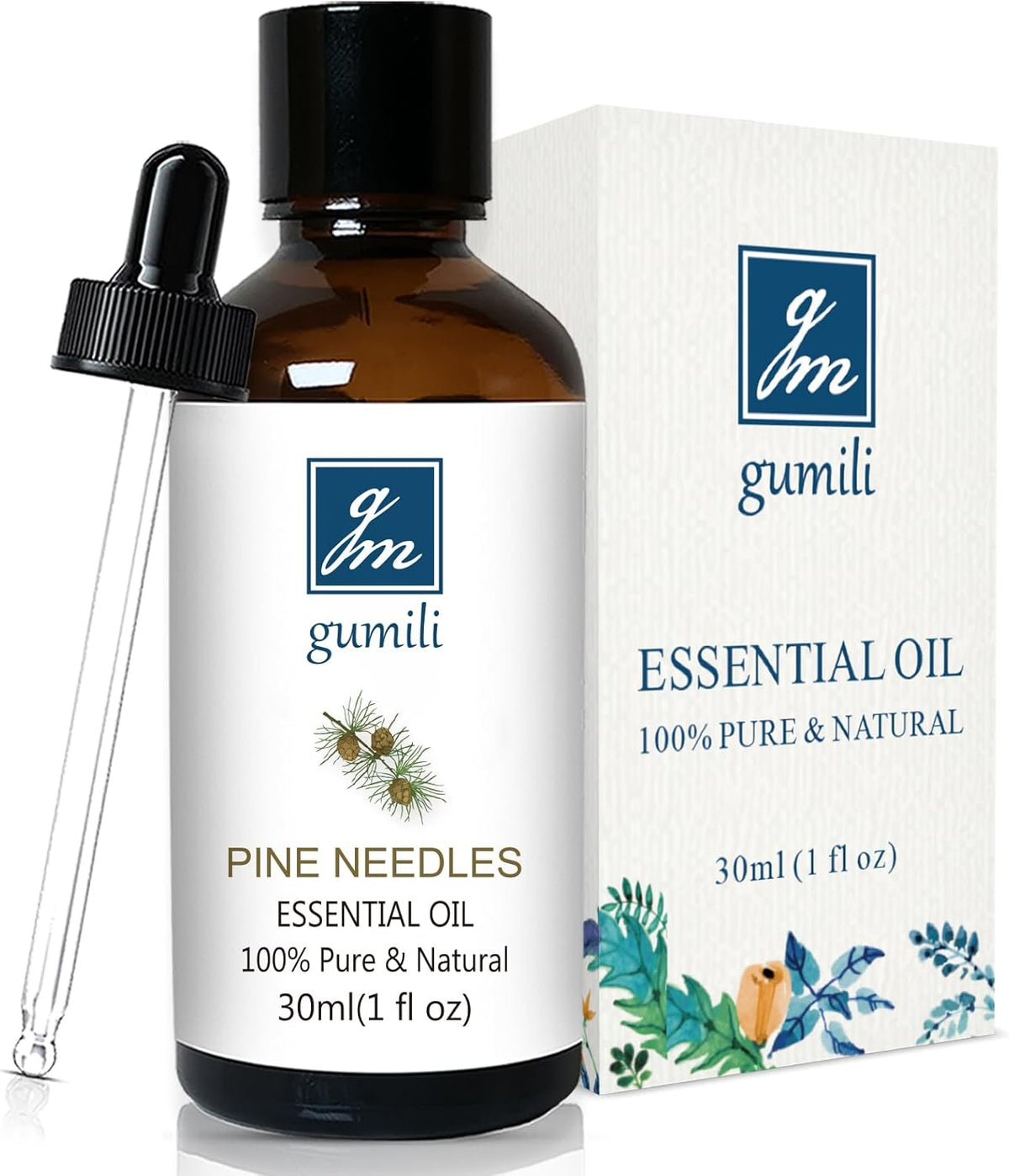Pine Needle Essential Oil 1 Oz - 100% Pure & Natural Pine Oil for Diffuser, Skin, Massage &