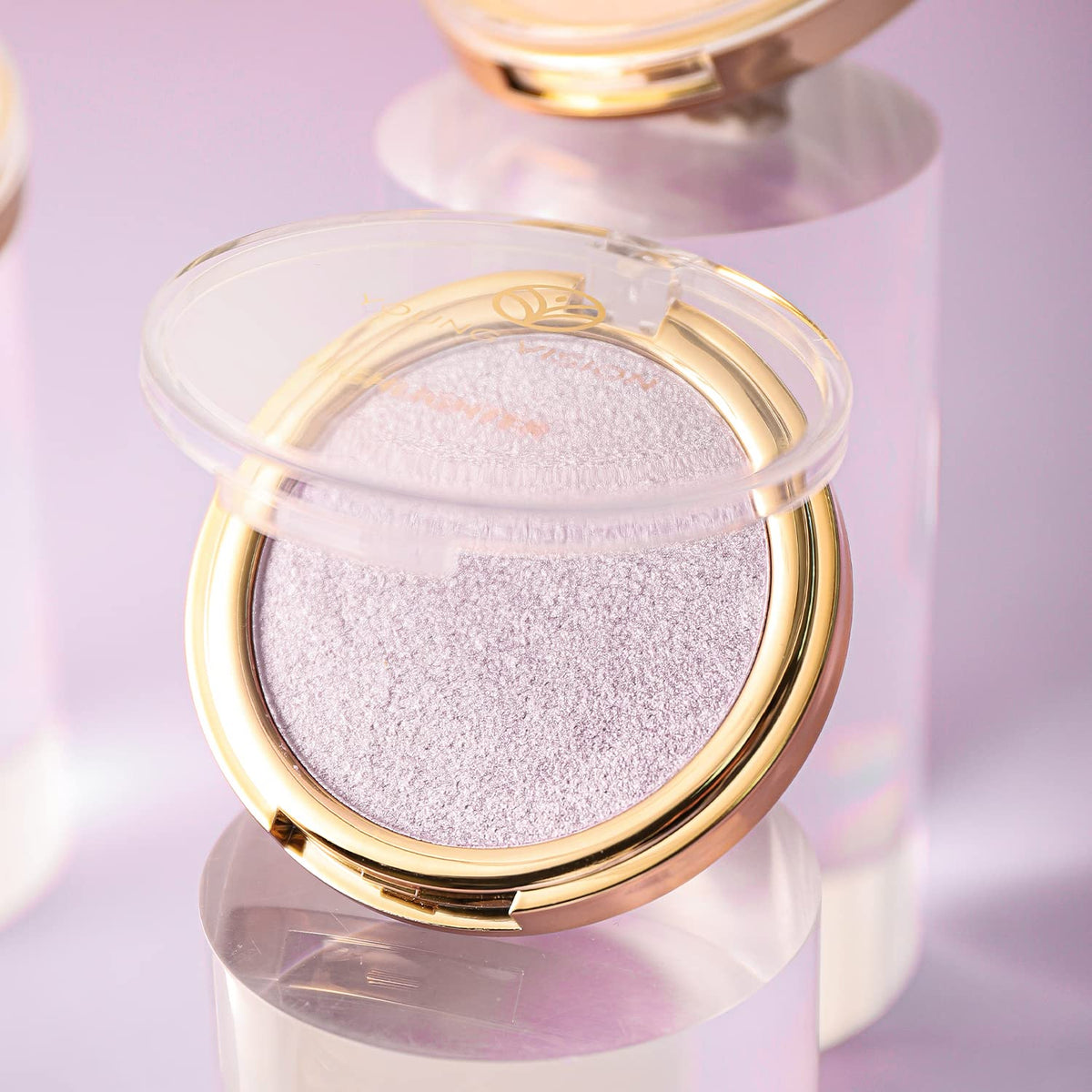 YOUNG VISION Pressed Powder Highlighter, Baked Natural Glow Contour Powder & Face Highlighter