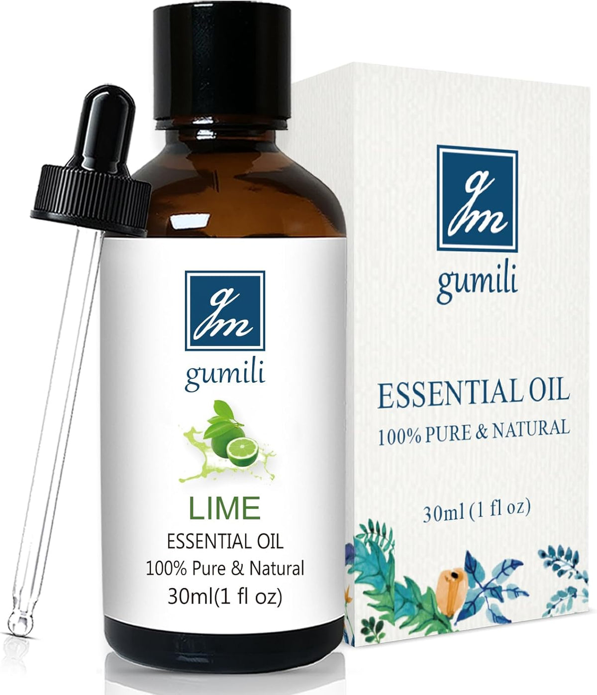 Lime Essential Oil 1 oz, 100% Pure & Undiluted Lime Oil for Diffuser, Skin & DIY, Natural Citrus