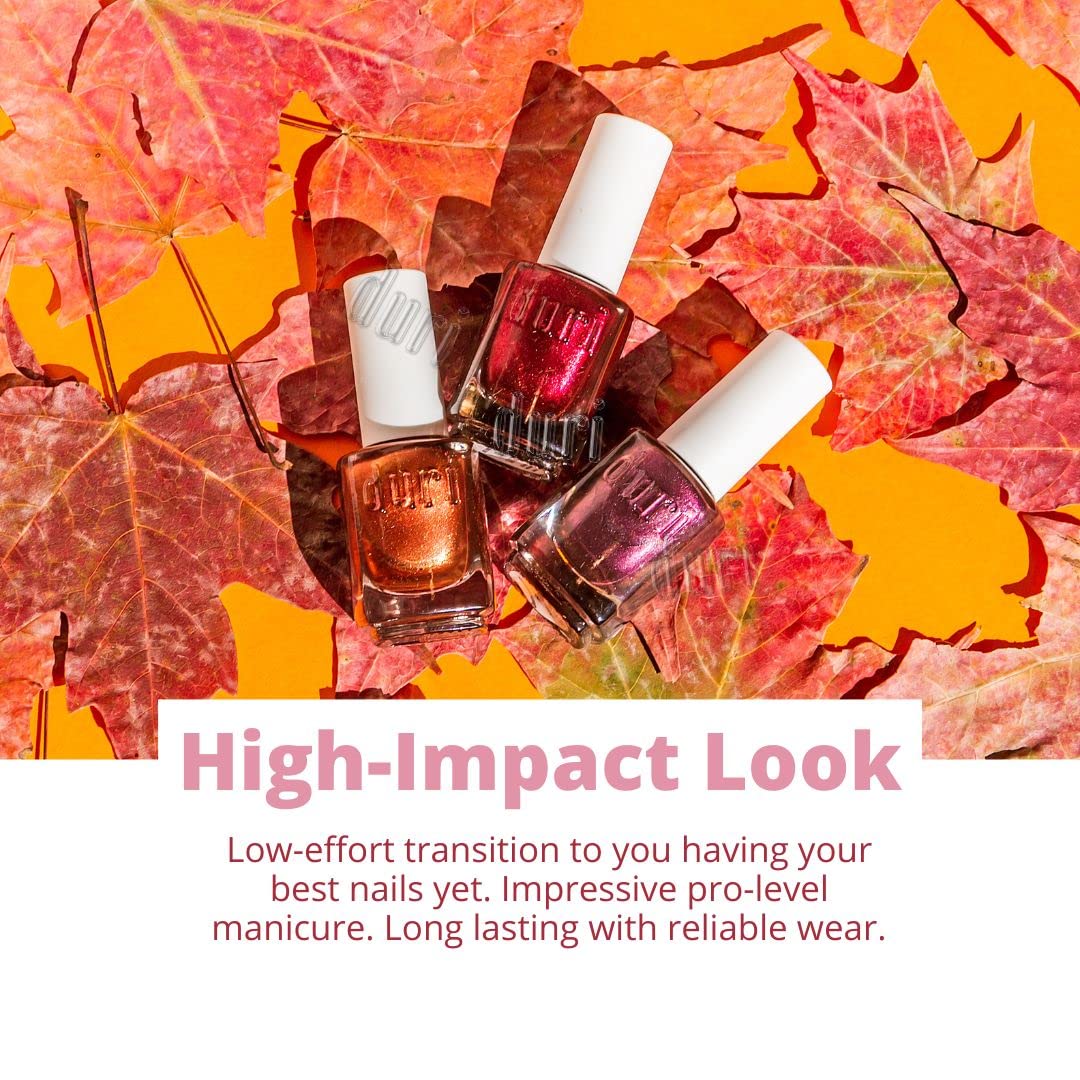 duri Nail Polish, 398 Sex In The City, Rustic Red Metallic Shimmer, Full Coverage, Quick Drying
