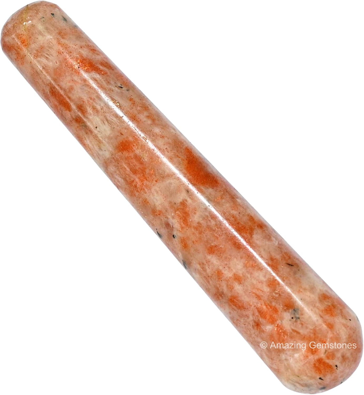 Amazing Gemstone Sunstone Crystal Wand Massage Stick - Pelvic Wand Gua Sha for Adults - Crystals