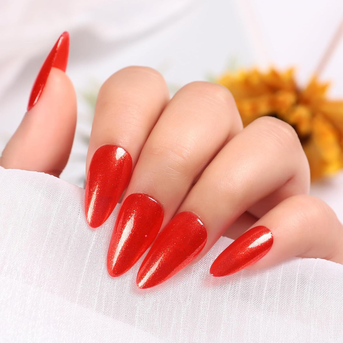 Major Dijit Quick Dry Nail Polish Gold Red Summer Nail Lacquer for Nail Art Regular Nail Polish