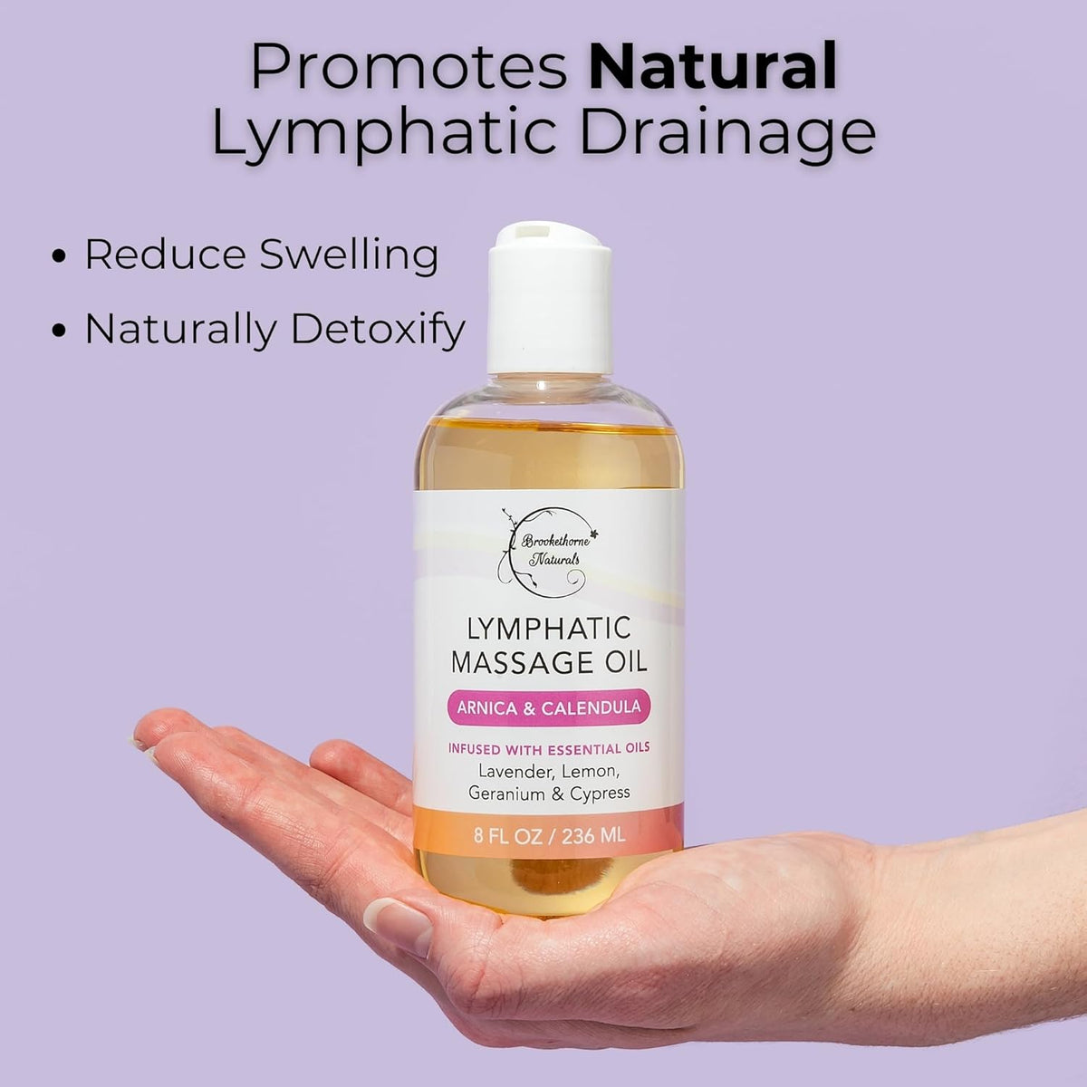 Lymphatic Massage Oil for Massage Therapy & Natural Lymphatic Drainage | Premium Quality with