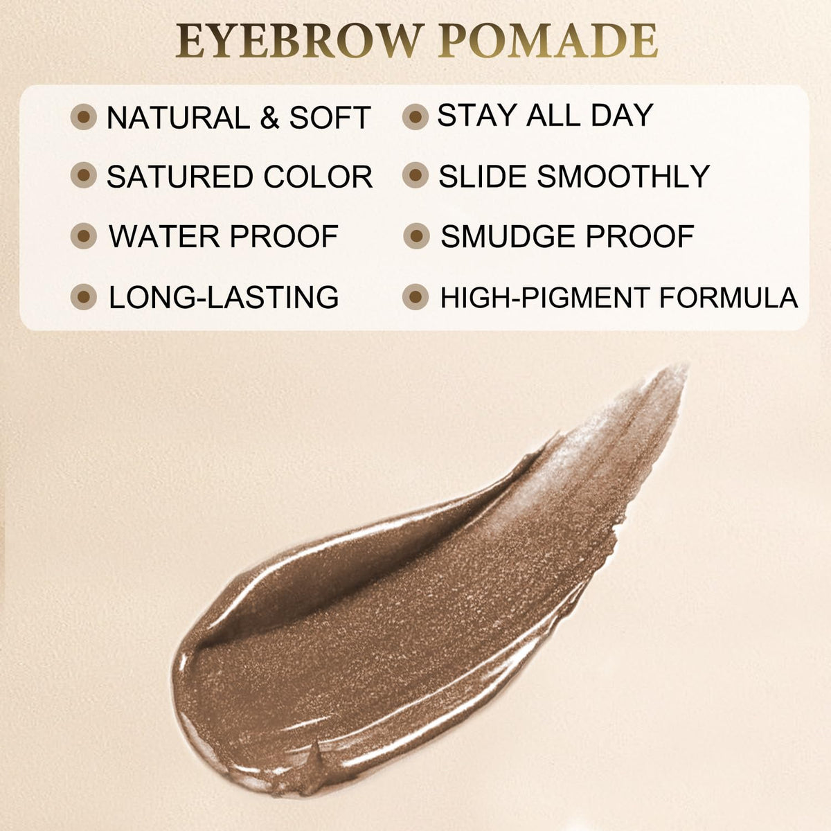 LAVONE Eyebrow Stamp Pencil Kit - Waterproof Eyebrow Pencil, Eyeliner, Pomade, Dual-ended Brush