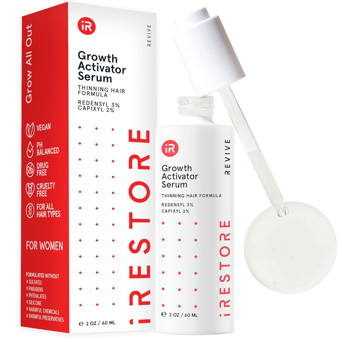 iRESTORE Scalp Serum | Hair Growth Serum for Women Men | Best for Hair Loss Hair Thinning | Aids
