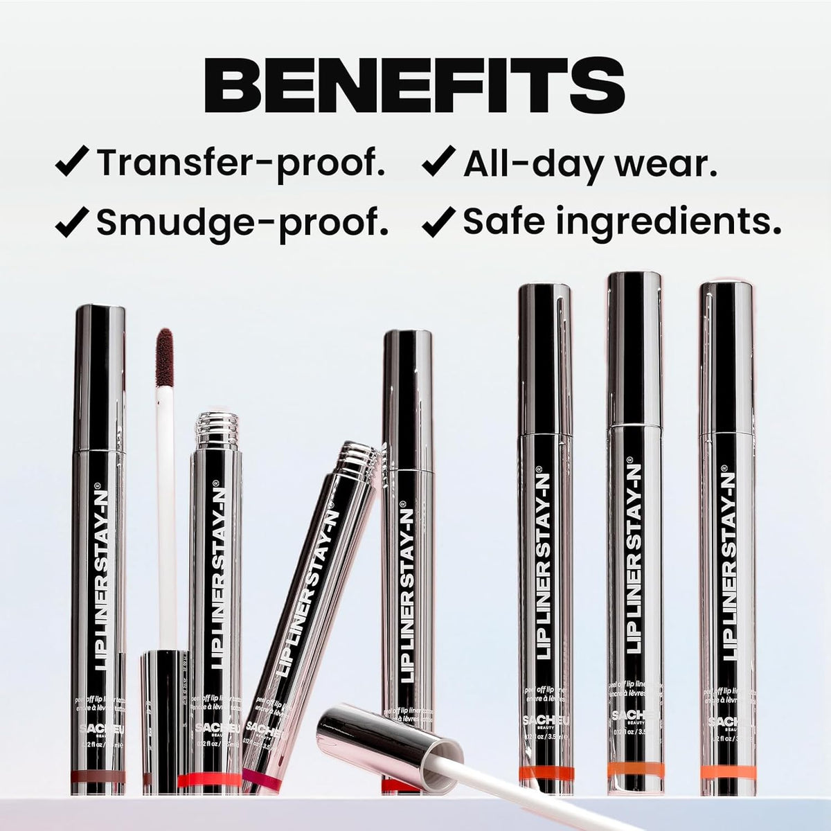Sacheu Lip Liner STAY-N Peel Off Lip Stain — Long Lasting Matte Lip Tattoo Transfer Proof Lipstain