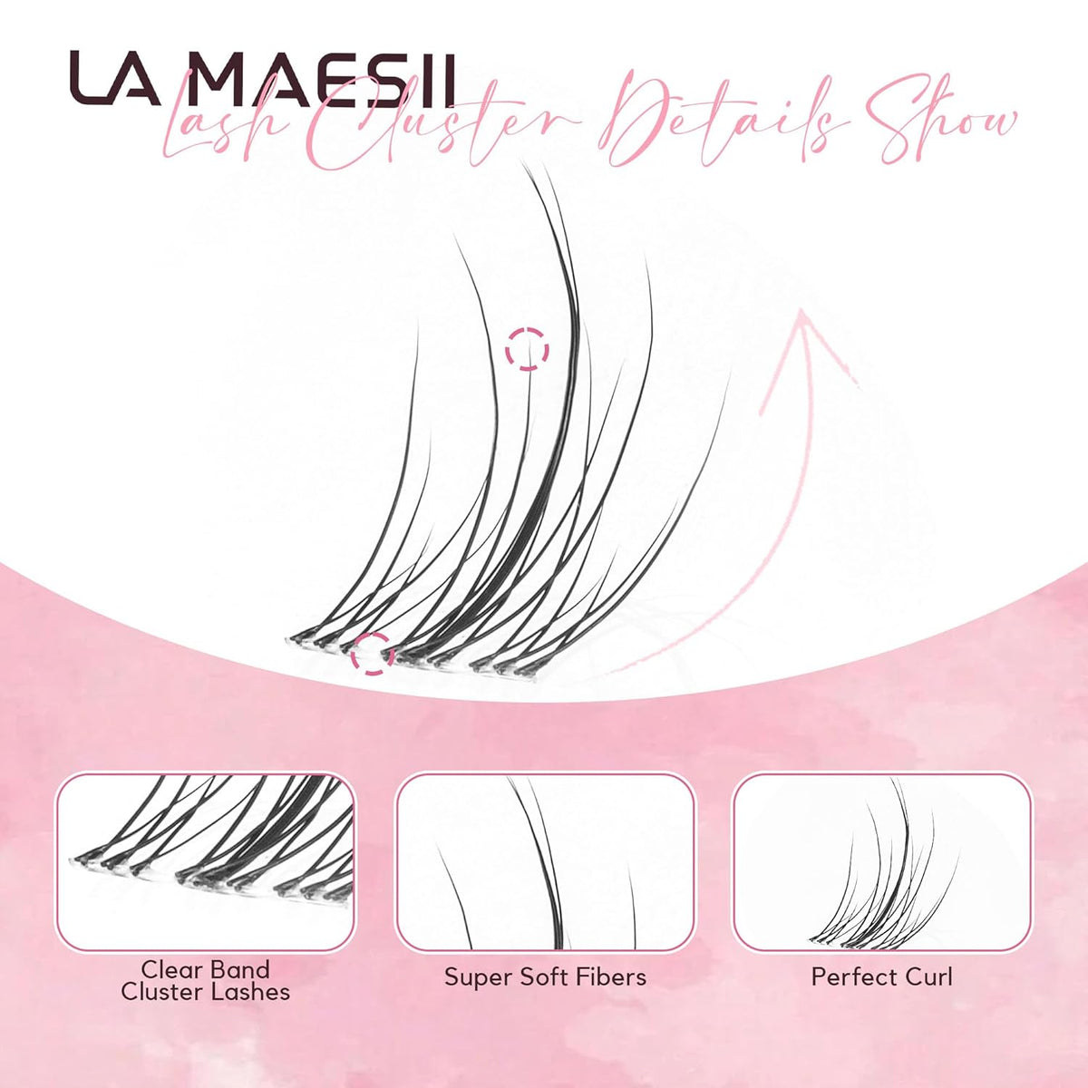 120Pcs Clear Band Lash Clusters 10-14mm Natural Look Cluster Eyelashes C Curl Resuable Invisible