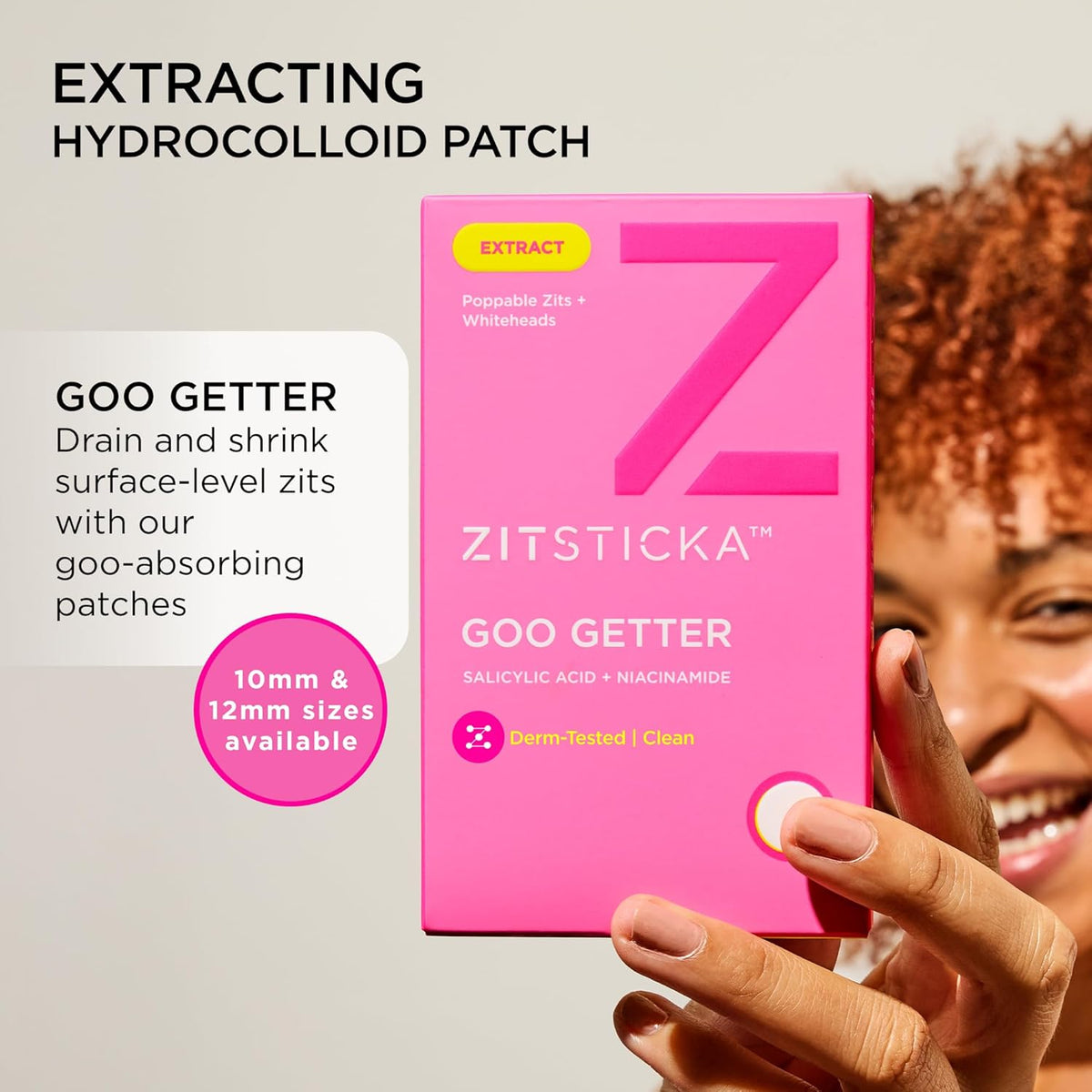 ZitSticka Pimple Patches for Face and Body, Goo Getter Hydrocolloid Patches to Cover Zits &