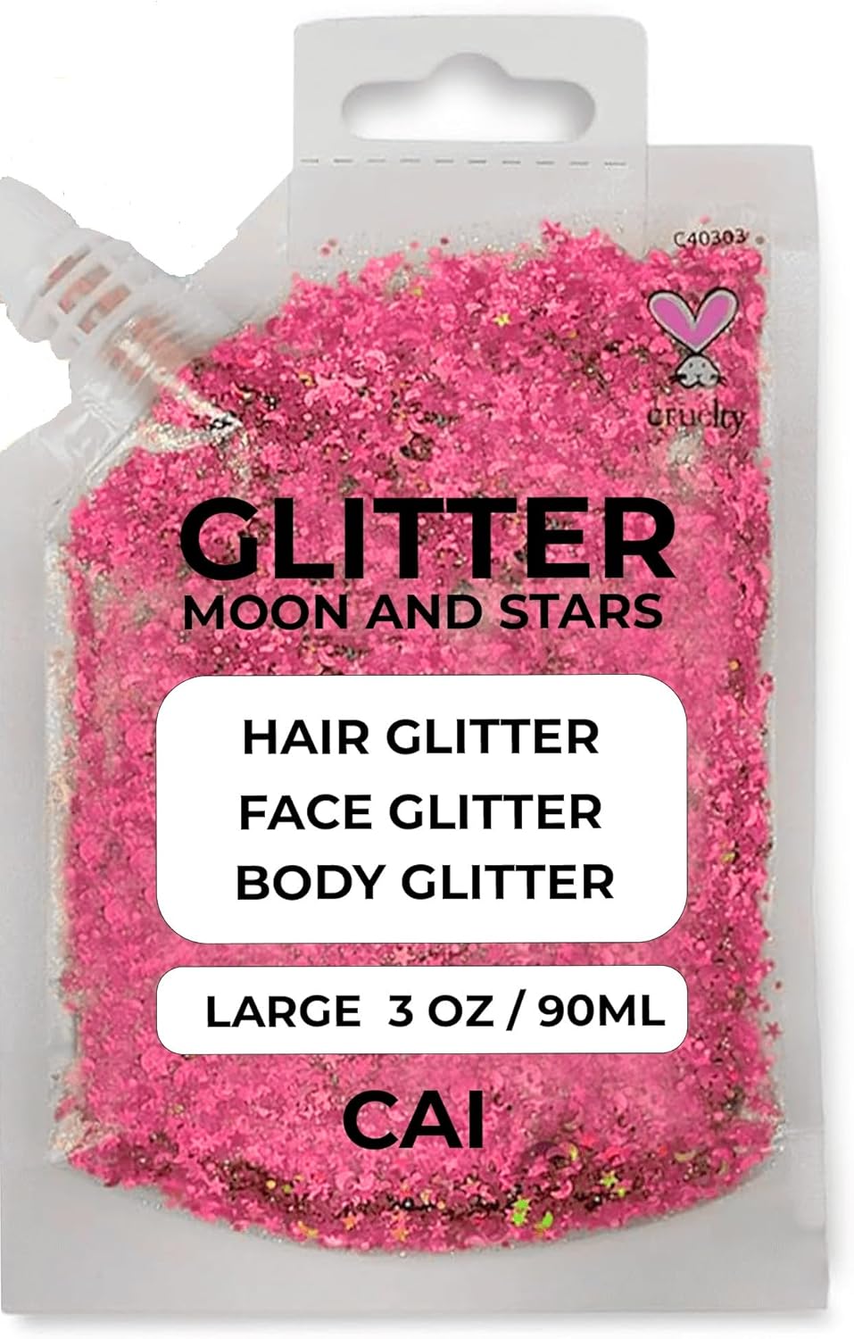 Face, Body & Hair Glitter Gel – Halloween Glitter for Kids and Women – 3 Oz Cosmetic-Grade Gel