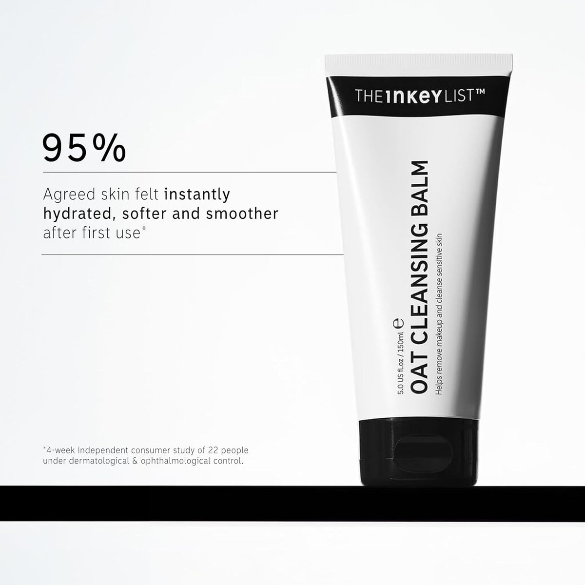 The INKEY List Oat Cleansing Balm 5 Fl Oz/150ml, Dissolves Makeup, Nourishing Skincare, Gentle