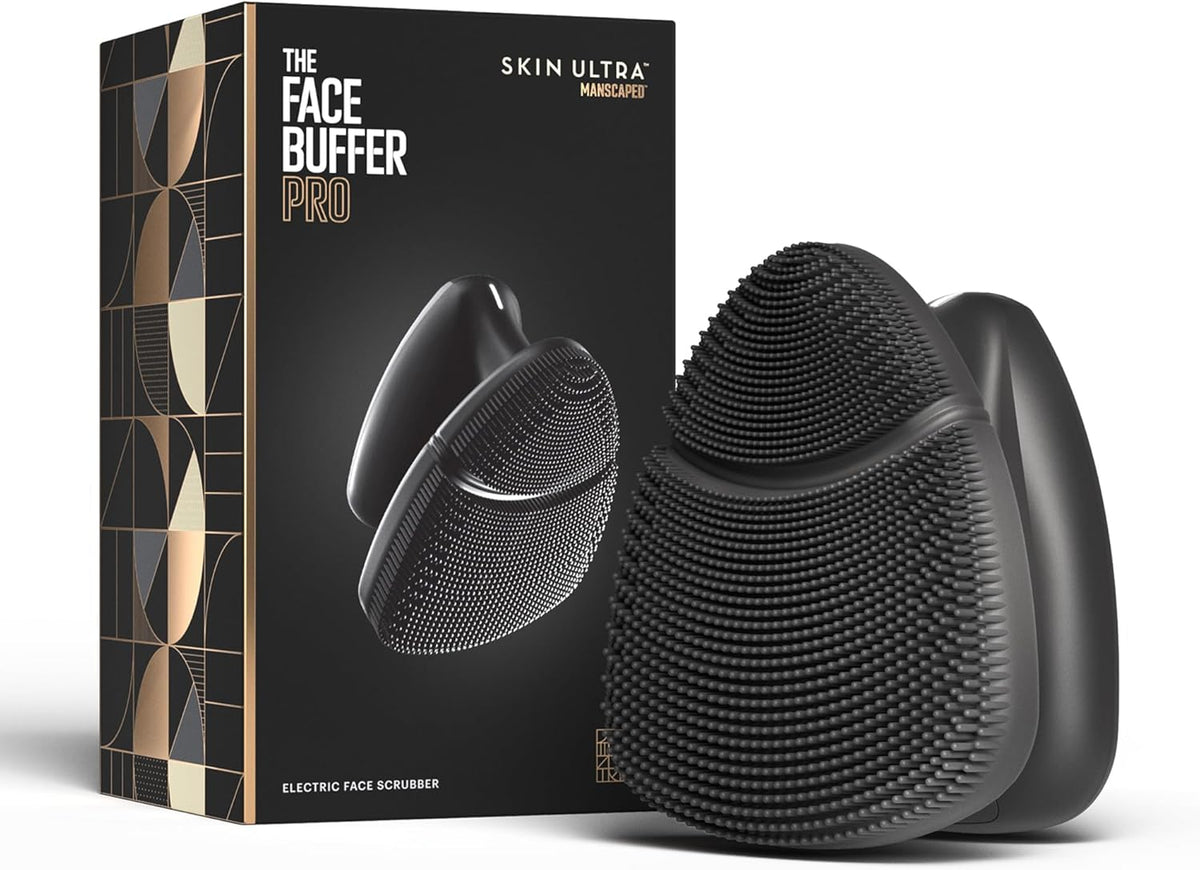 MANSCAPED® The Face Buffer PRO - Men's Electric Silicone Face Scrubber for Nourishing, Deep