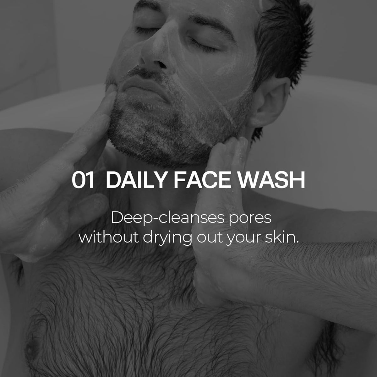 HommeFace Men’s Daily Trio 3-Step Daily Routine Set with Face Wash, Herbal Spray Toner &
