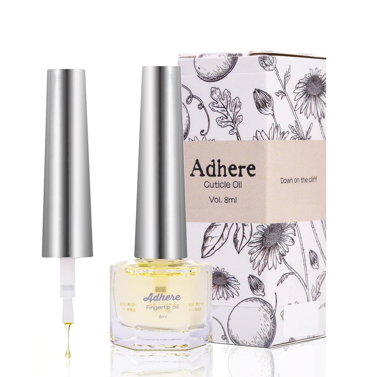 ADHERE Cuticle Oil for Nails Professional Nail Oil 8ML, Jojoba Nail Cuticle Oil Contains Vitamins