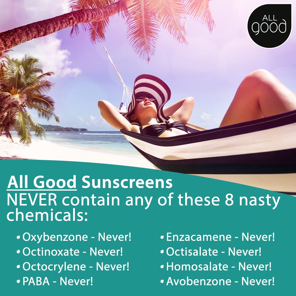All Good Sport Sunscreen Spray - UVA/UVB Broad Spectrum SPF 30 - Water Resistant, Coral Reef