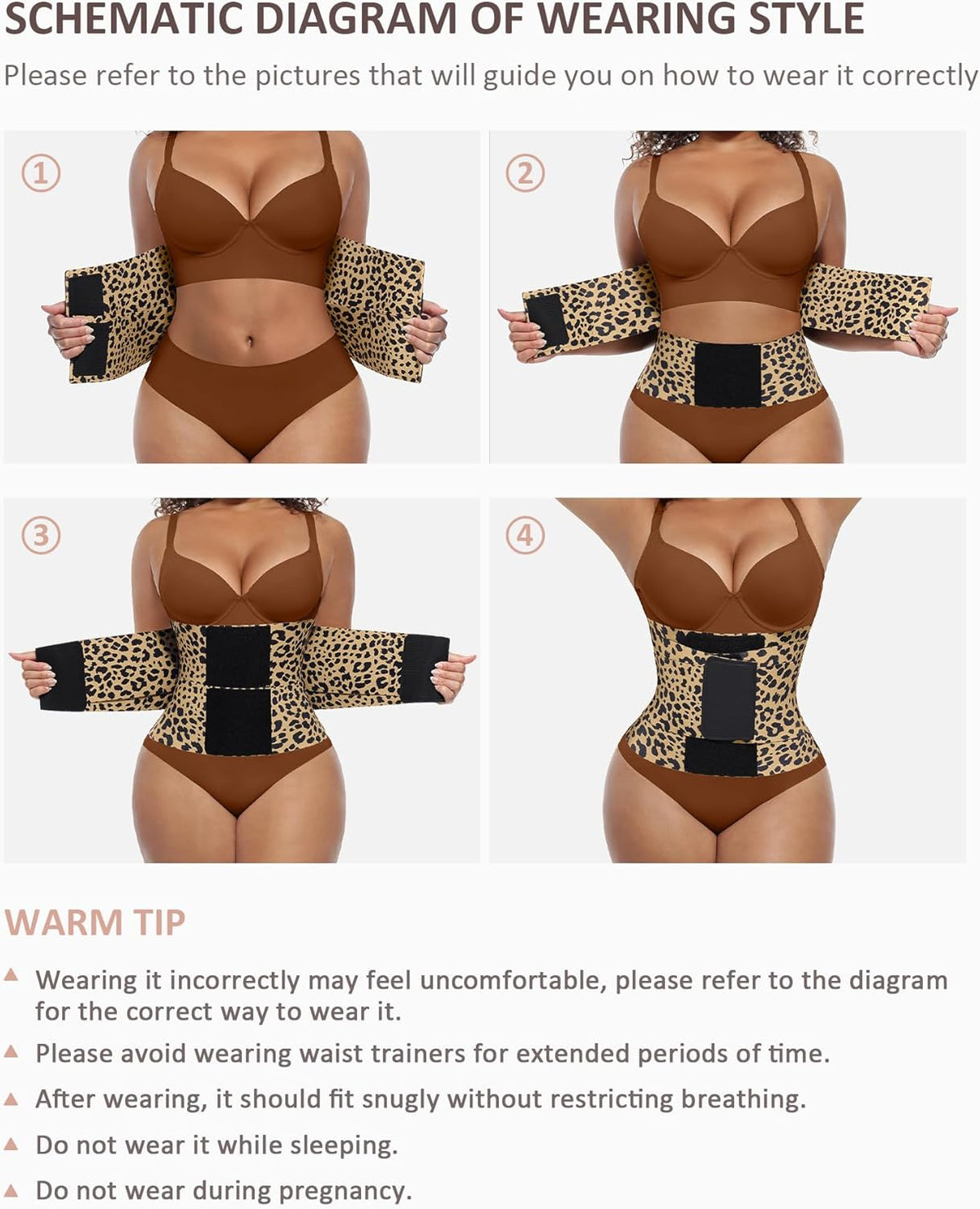 FeelinGirl Waist Trainer Belt Waist Cincher Trimmer Ab Belt Tummy Control Body Shaper with Triple