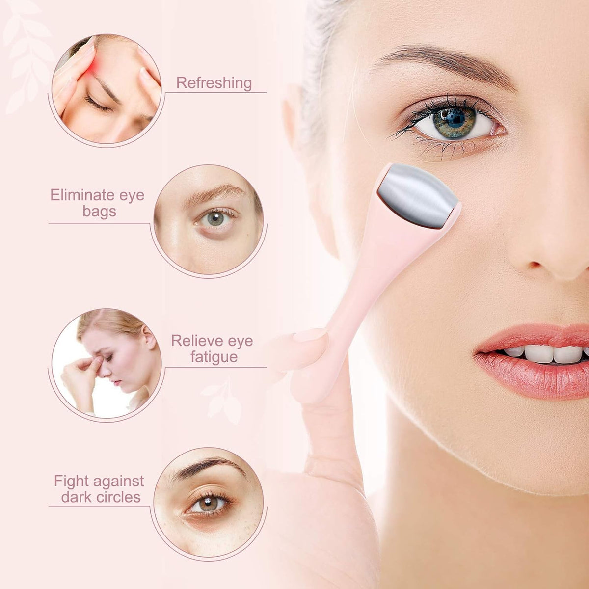 Ice Roller for Face and Eye 2 Pcs,Face Roller Skin Care for Puffiness,Migraine,Pain Relief,Eye