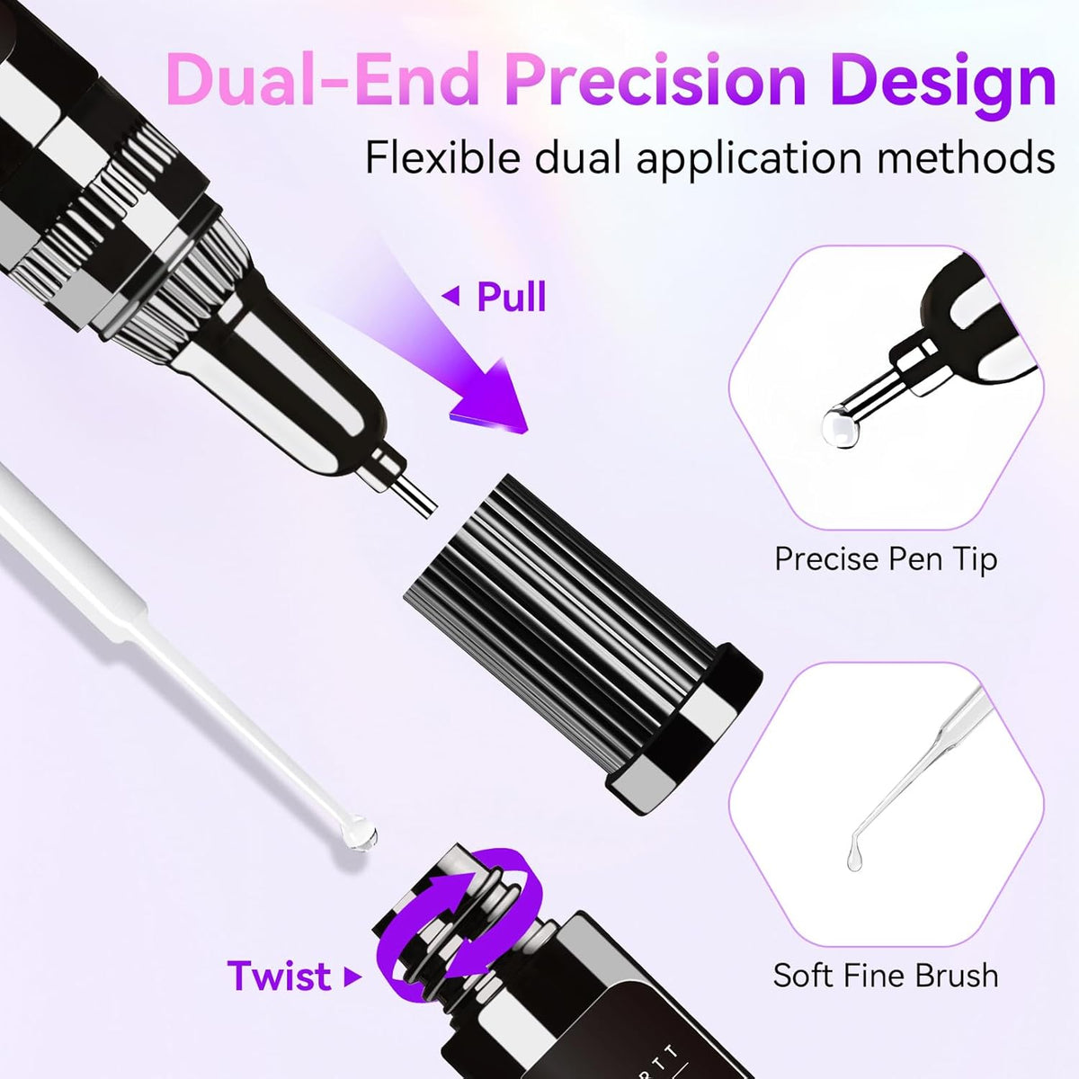Makartt Nail Rhinestone Glue Gel, Upgrade Gel Nail Glue with Brush Pen Tip Super Strong Adhesive
