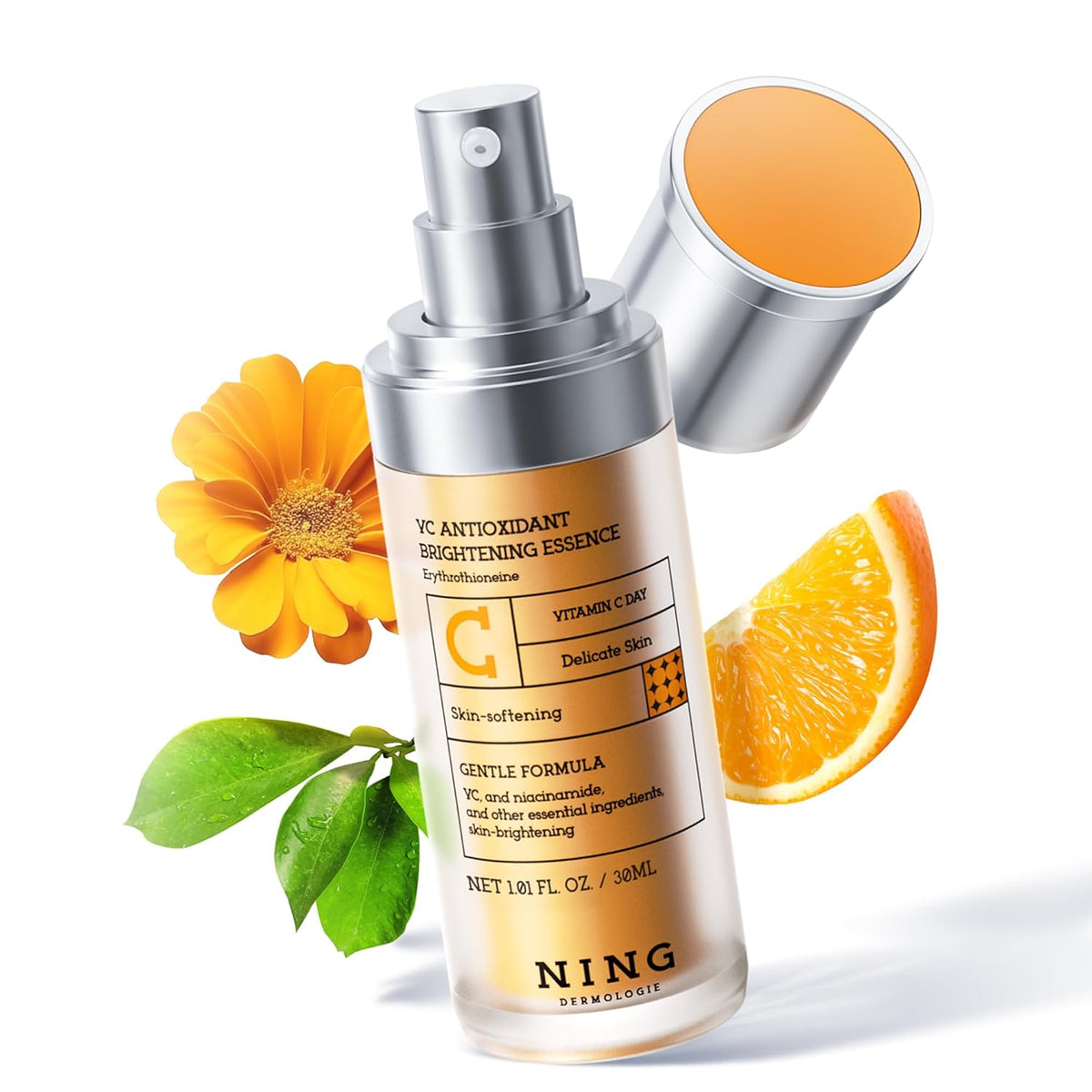 Vitamin C Serum with Niacinamide & Ethyl Ascorbic Acid: Brightening, Moisturizing Face Serum for