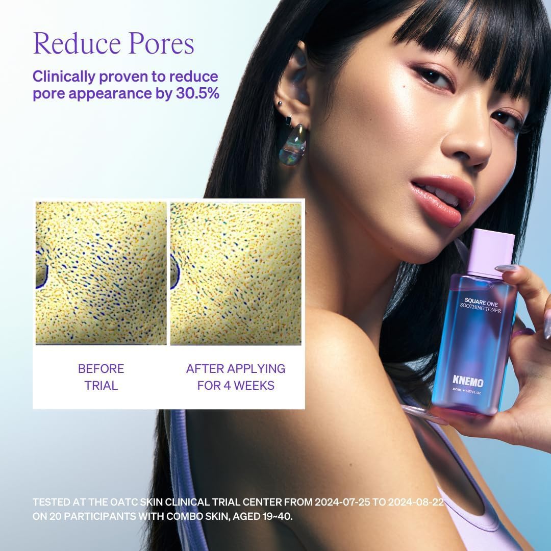 Square One Soothing Toner for Sensitive Skin with Calming CICA, Tea Tree, Anti-Sebum, Antioxidants