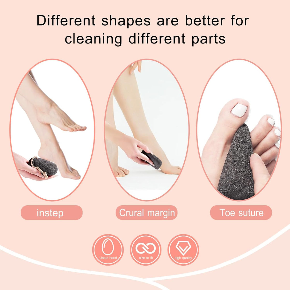 Natural Volcanic Pumice Stone for Feet Pumice Cleaning Stone for Sole of The Foot,Edges of The