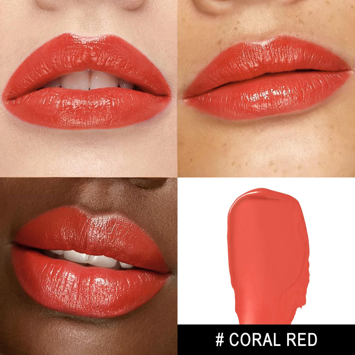 MAKI YIKA Moisture Coral Red Lipstick for Women Hydrate Lip Balm for Dry Cracked Lips Weightless