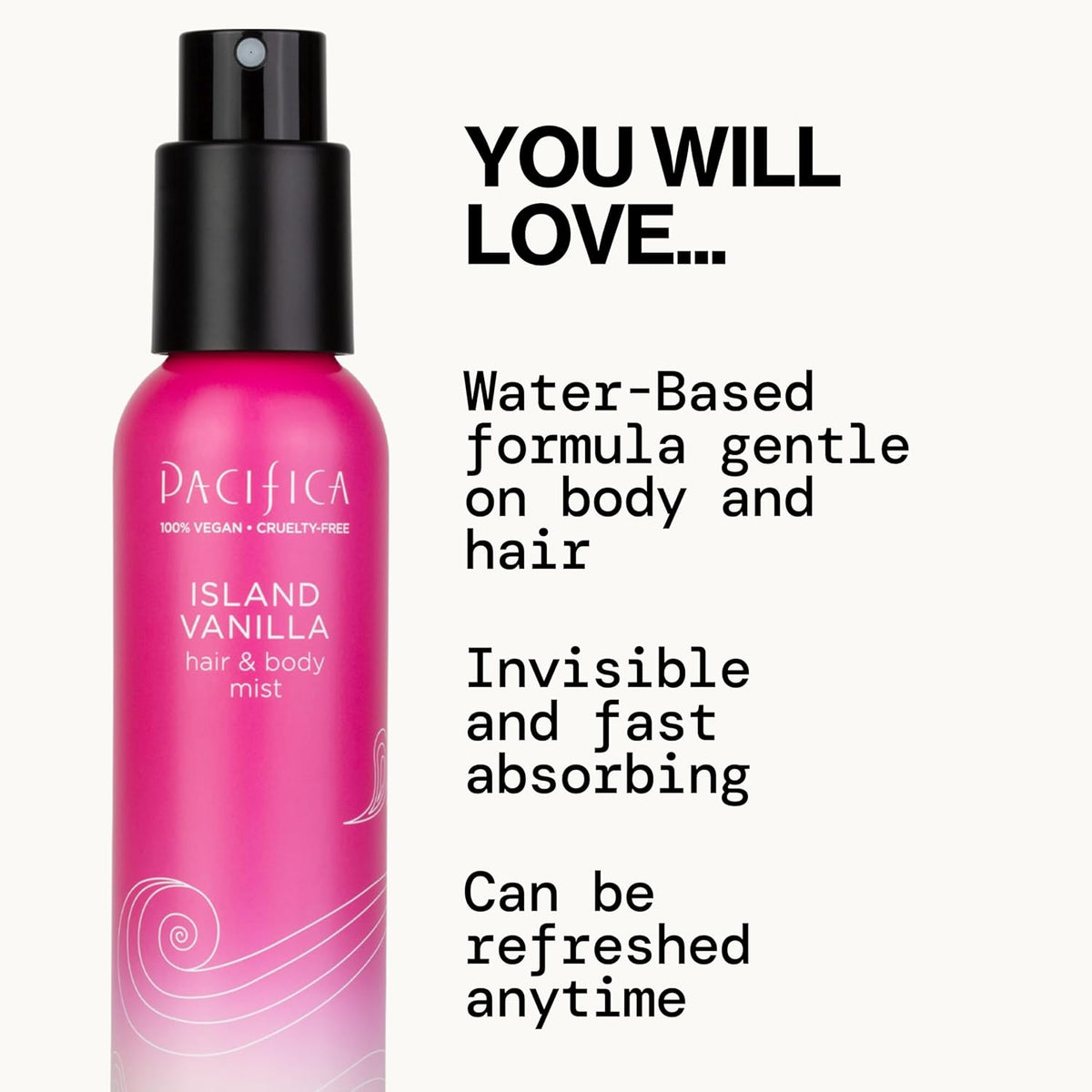 Pacifica Hair Mist Perfume & Full Body Spray for Women - Island Vanilla Body Mist Fragrance