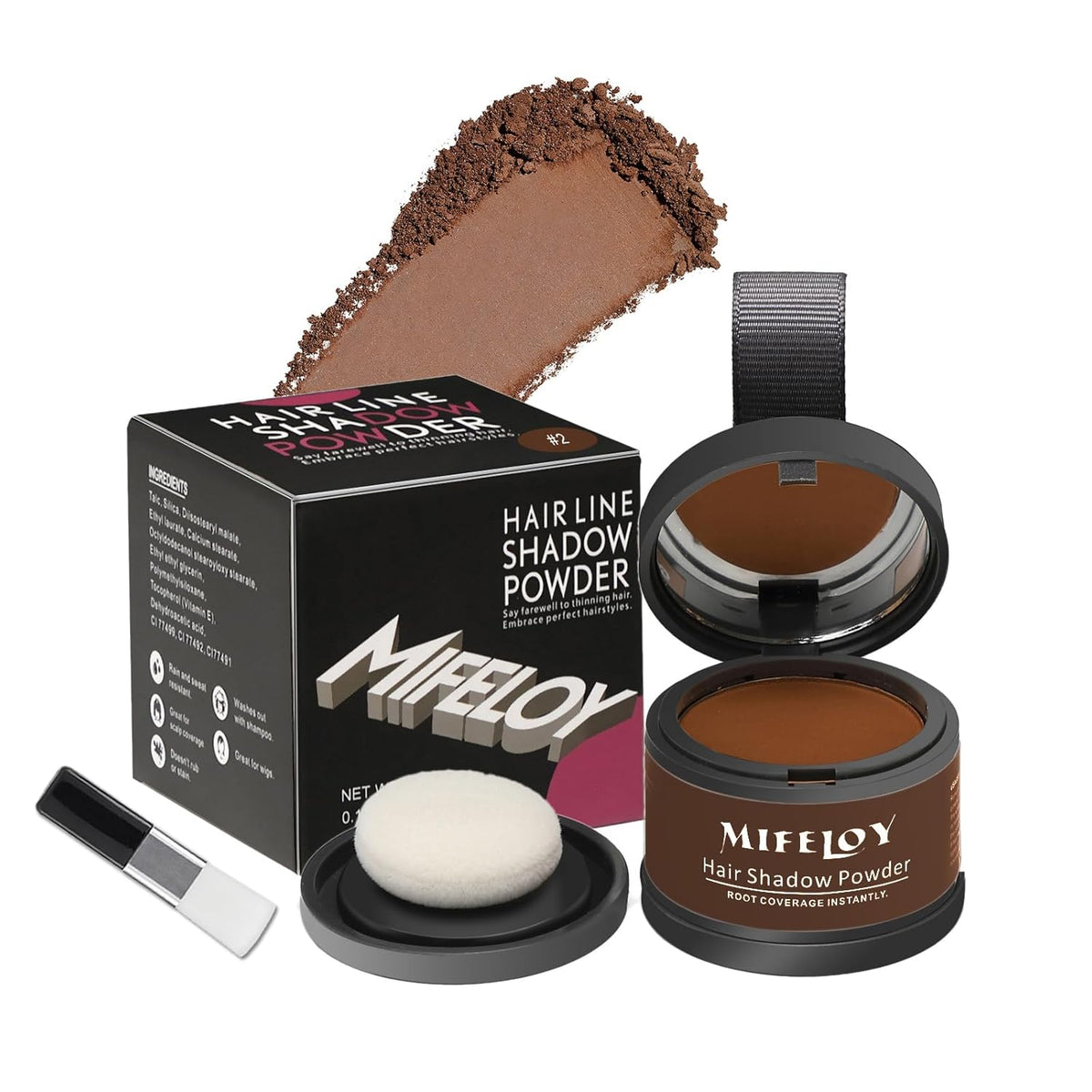 Root Touch Up Powder, Instantly Gray Hair Cover Up, Women Color Root Coverage Shadow Powder for