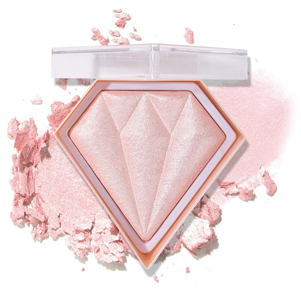 Face Pink Blush Highlighter Makeup Palette Shimmer Contour Waterproof Long-Lasting, Brightens Face