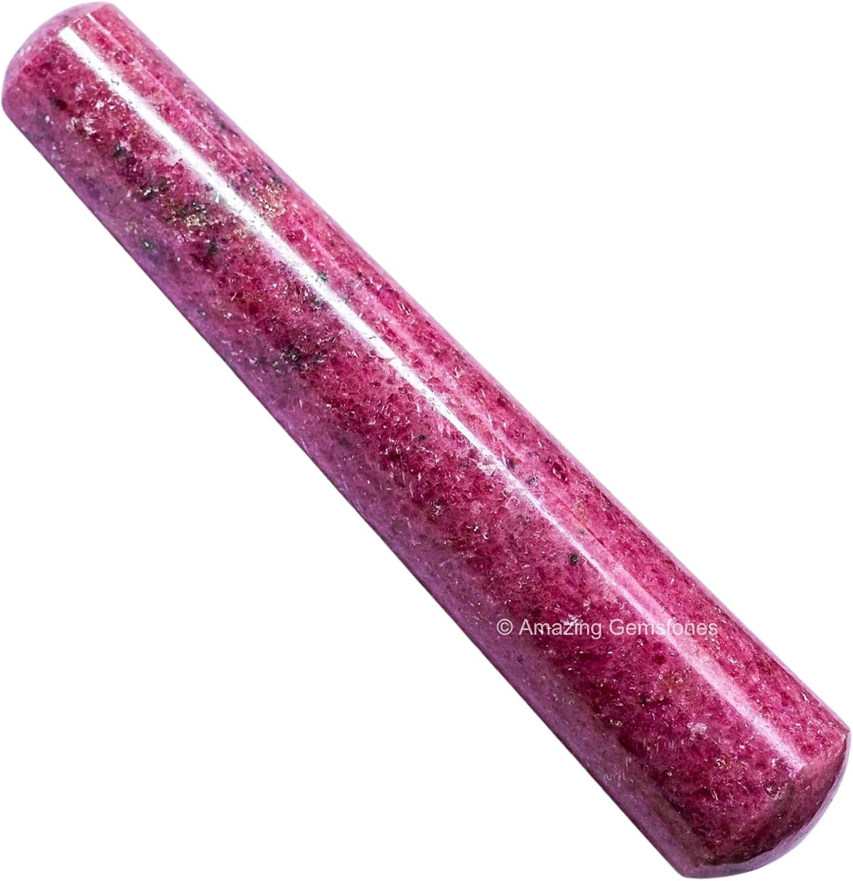 Amazing Gemstone Rhodonite Crystal Wand Massage Stick - Pelvic Wand Gua Sha for Adults - Crystals