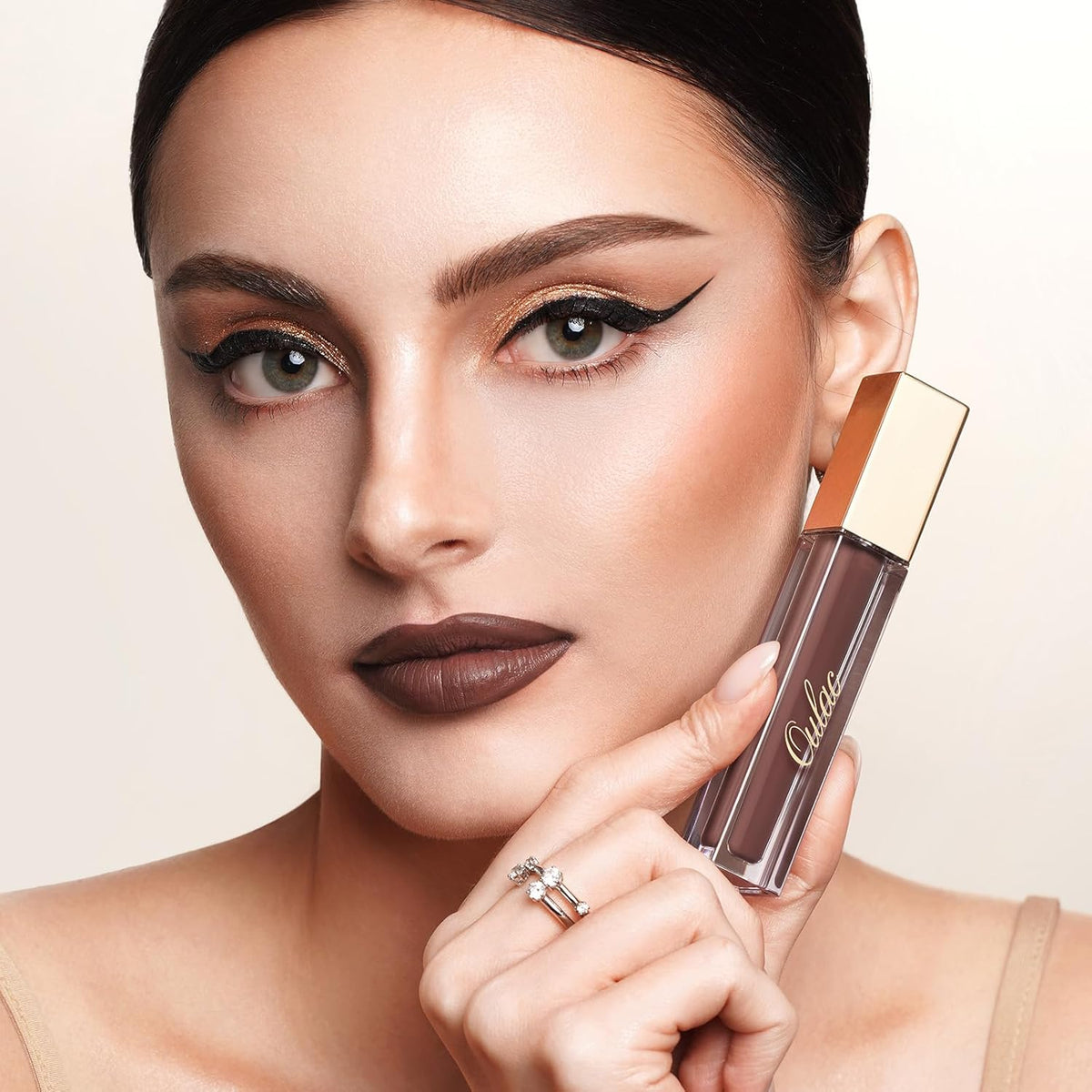 Oulac Matte Liquid Brown Lipstick for Women, Long Lasting Lipstick Waterproof Lip Stain, No