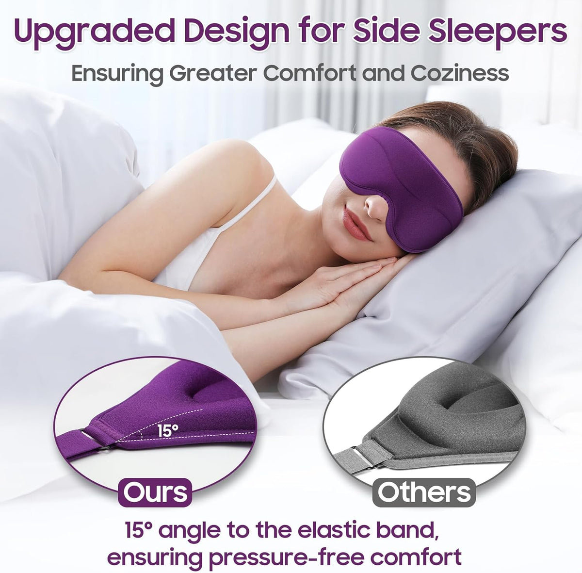 Sleep Mask - Total Blackout 3D Sleeping Mask, Super Lightweight & Silky Soft Eye Mask for Sleeping