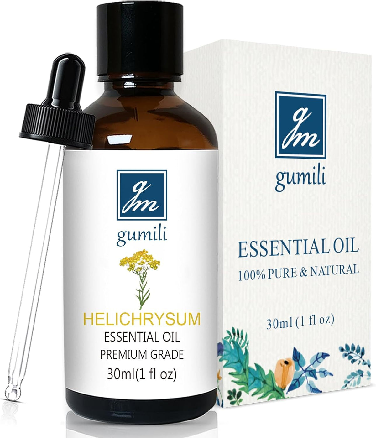 Helichrysum Essential Oil, 100% Pure Undiluted Helichrysum Oil for Aromatherapy Beauty & Home Care
