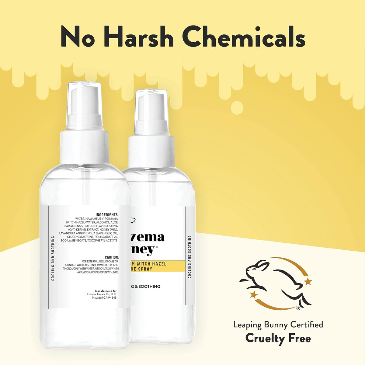 ECZEMA HONEY Premium Witch Hazel & Aloe Spray - Facial Mist Skin Care Product - Unscented